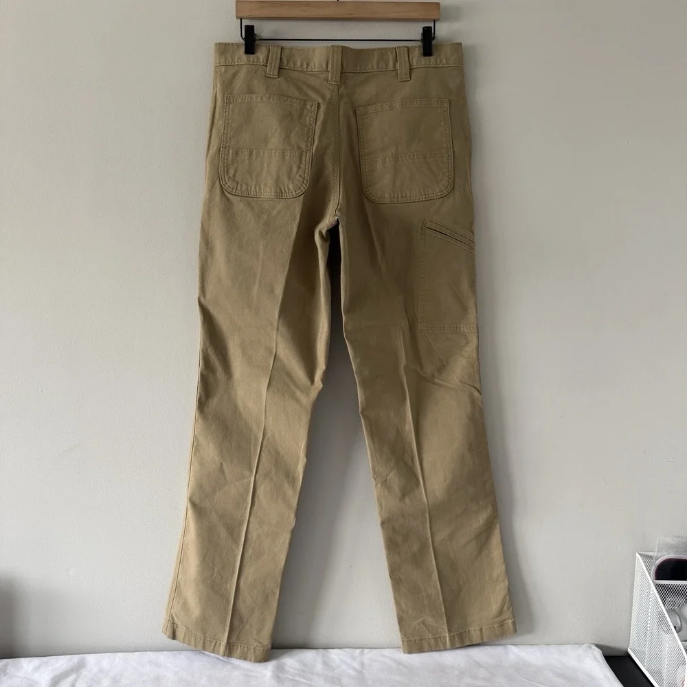 Carhartt Relaxed Fit Rigby Dungaree Pants Mens 34x34 Straight Beige Workwear